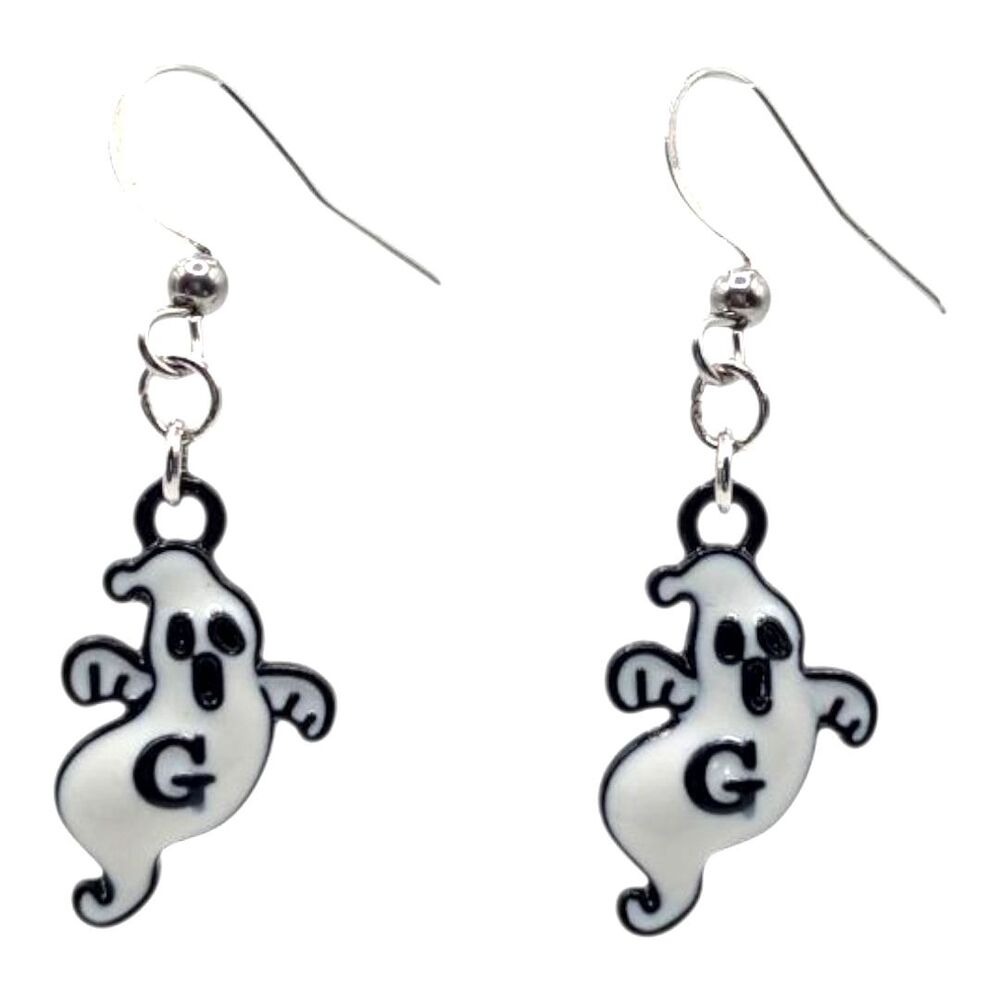 Ghost Earrings Fashion Jewelry Dangle Spooky Halloween October